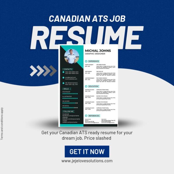 Jejelove ATS Resume flyer
